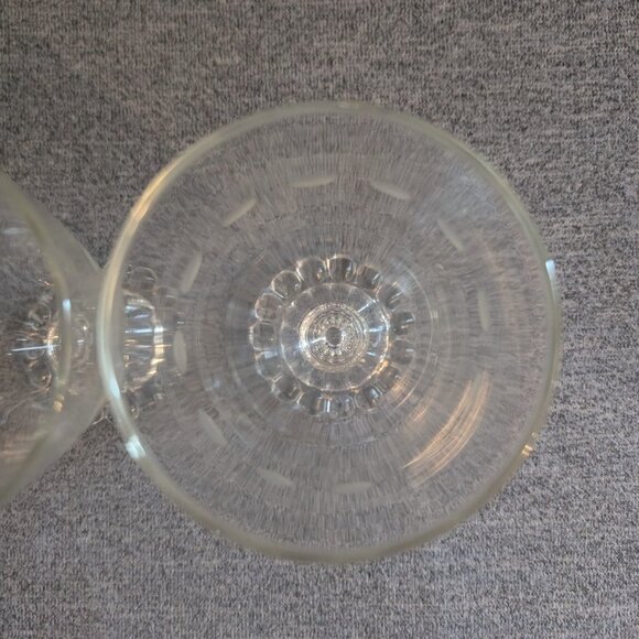 Vintage Anchor Hocking "Boopie" Etched Footed Drinking Glasses, Set of 2 - Picture 4 of 5